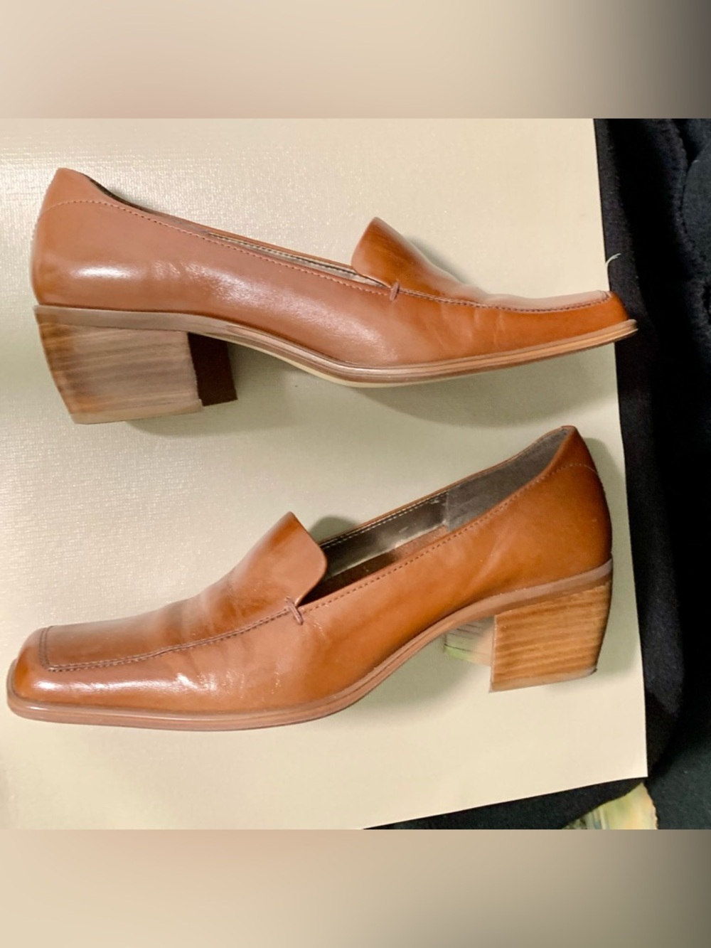 Enzo Angiolini Women’s Loafers Size 8 Leather Upper Square Toe - Picture 3 of 11